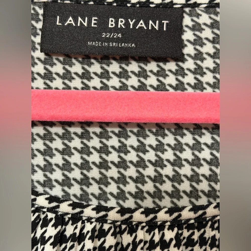 Lane Bryant Black and White Houndstooth Blouse - Picture 2 of 4
